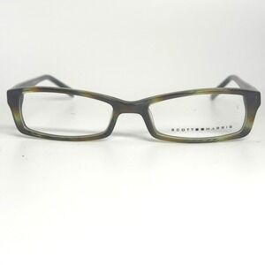 Scott Harris 272 C2 Eyeglasses Green Tortoise Rectangular Frames 51-16-140